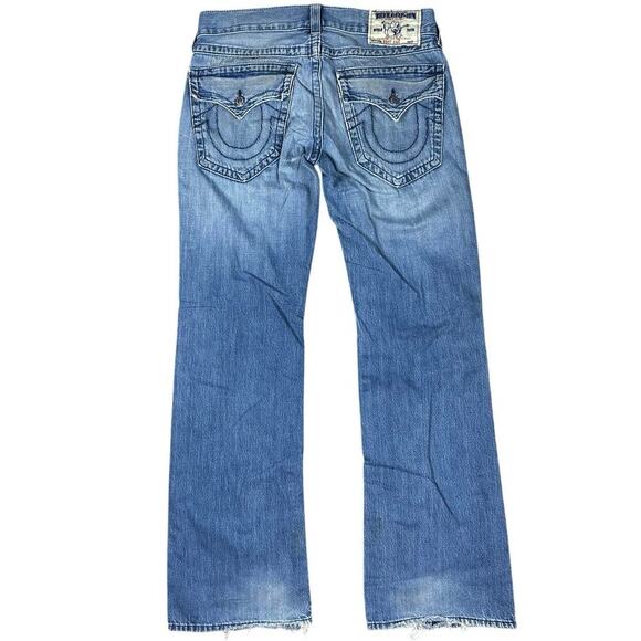 True Religion Y2K Distressed Custom Swarovski Bootcut Jeans - Picture 2 of 6
